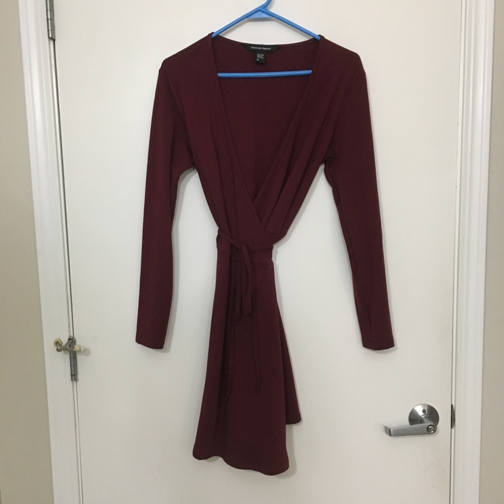 American Apparel maroon tie dress